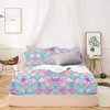 MUSOLEI Mermaid Fitted Sheet Set 3D Rainbow Scales Full Girls Bedding Set Mermaid Girl Bed Sheets 3PCS 1 Deep Pocket Fitted Sheet with 2 Pillowcases Wrinkle Free Cozy Microfiber(01,Queen)