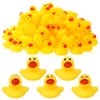 HyDren 100 Pcs Rubber Ducks Mini Ducks Bulk Rubber Ducks for Cruise Ships Bath Toys Baby Shower for Car Bathtub Classroom Exchange Prizes Treat Supplies Goodie Bag Fill(Cute)