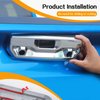 Hoolcar Tailgate Handle Cover Rear Door Handle Trim Compatible with Chevrolet Silverado GMC Sierra 2019-2023, Exterior Accessories, Chrome