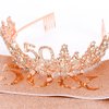 TOBATOBA 50th Birthday Decorations for Women, 50th Birthday Crown + 50 & Fabulous Birthday Sash Set, Rose Gold 50th Birthday Gifts for Her Cool Gifts for 50th Birthday Party Decorations