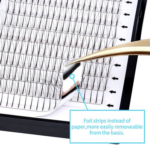 Eyelash Extension Premade Fans Eyelash Extensions D Curl Long Stem Pre Fan Eyelashes Premade Lash Extensions Fans Volume Lash Extensions Pre Made Volume Lashes (3D-0.07D, 15mm)