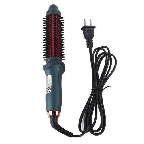 Curling Iron Brush, Electric Hair Curler Portable Travel Hot Curling Wand for Long Hair, Temperature Adjustable Heated Curling Brush for Women