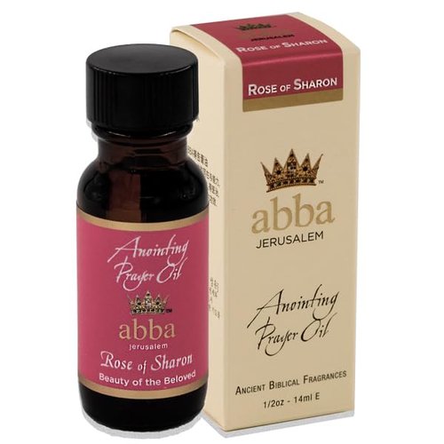 Generic ABBA Oil Rose of Sharon 1/2oz Bottle ANOINTING Oil in Gift Box - ABBA Jerusalem, Clear