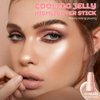 SACE LADY Jelly Highlighter Stick, Face Glow Sticks with Watery Radiant Finish, Easy Blend & Long Lasting, Multi-Use Cream Highlighter Makeup 3 Colors (01 PEARL, 1pc)