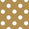 Amscan Disposable, Dots Beverage Napkins, One Size 16ct Party Supplies, 5" x 5", Gold/White