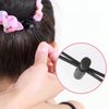 4PCS Girls Ballet Bun Covers Flower with Pearl Shaped Dance Snood Hair Net Accessories Mesh String Bobbles Elastic Band for Dancers Skating