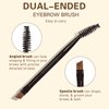 Eyebrow Makeup Kit, 2 in 1 Brow Gel with Styling Wax & Dual Ended Brush, Waterproof Light Brown Pomade for Sculpts and Fill Brows, Clear Brow Shaping Gel for Fluffy Feathered Brow Look