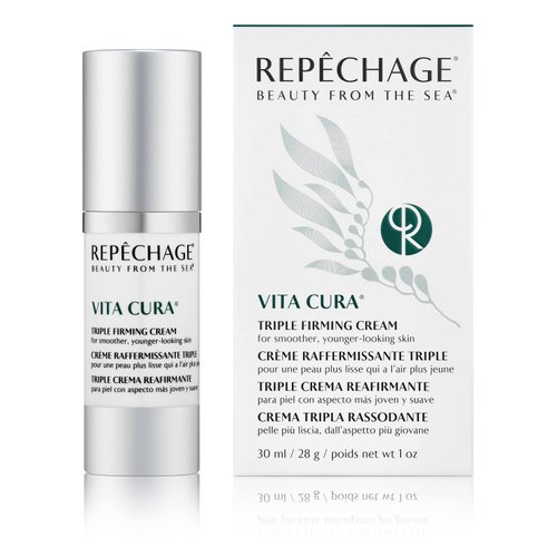 Repechage Vita Cura Triple Firming Cream. Anti Aging Face + Neck Moisturizer Cream. Clinically Proven to Help Improve the Appearance of Skin Firmness, Lines & Wrinkles 1fl oz/30ml