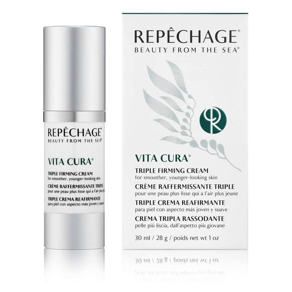 Repechage Vita Cura Triple Firming Cream. Anti Aging Face + Neck Moisturizer Cream. Clinically Proven to Help Improve the Appearance of Skin Firmness, Lines & Wrinkles 1fl oz/30ml