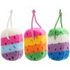 3 Pieces Exfoliating Bath Sponge Body Sponges Shower Loofah Soft Bathing Pouf Foam Lufa Body Scrubber
