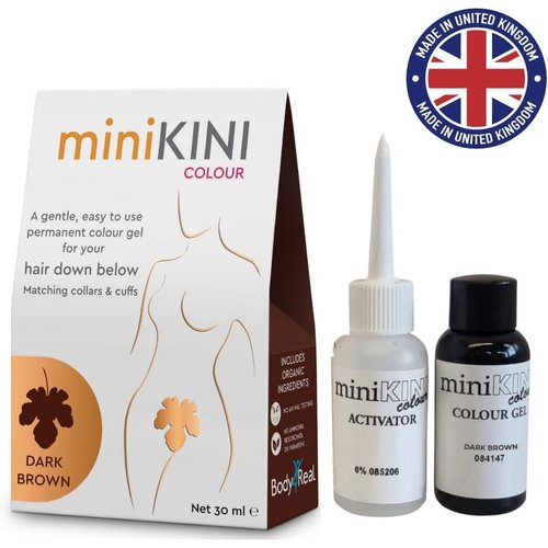 MiniKINI Colour Ethical Bikini Hair Dye Coloring Kit with Organic Ingredients Aloe Vera, Citrus Extract, Grapefruit Cruelty-Free, Paraben and Ammonia Free Dark Brown
