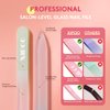Glass Nail File, Nail File, Glass Nail File with Case for Natural Nails, Professional Czech Glass File Stocking Stuffers for Women, by XIPOO
