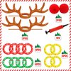 Dokeawo Christmas Games Inflatable Reindeer Antler Ring Toss Games Christmas Games for Family Party Christmas Party Supplies Funny for Kids & Adults