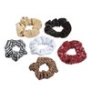 The Original Scrunchie® Six Days of Scrunchies Glamour Gift Set Includes 6 Unique Designs: Tan Dot Chiffon, White Velour, Black Velvet, Black & White Striped Satin, Beige Corduroy in Presentation Box