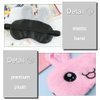 JIALWSJWAN 2 Pcs Cartoon Rabbit Sleep Eye Masks Blackout Sleep Masks Plush Sleeping Masks for Travel, Sleeping, Shift Work, Lunch Break