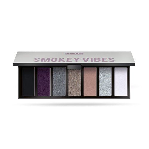 Pupa Milano Make Up Stories Eyeshadow Palette 002 Smokey Vibes - 7-Shade Shadow Collection with Matte, Satin, and Metallic Color Options - High Pigment Formula - Soft, Blendable Texture - 0.469 oz
