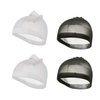 MAGIC Stocking Wave Cap Pack Hair Du Rag - 1 Black and 1 White, Spandex Fabric, Flexible, Breathable, one Size, Comfortable, Wig, Hair Extensions, Wig Cap, Stays on Your Head