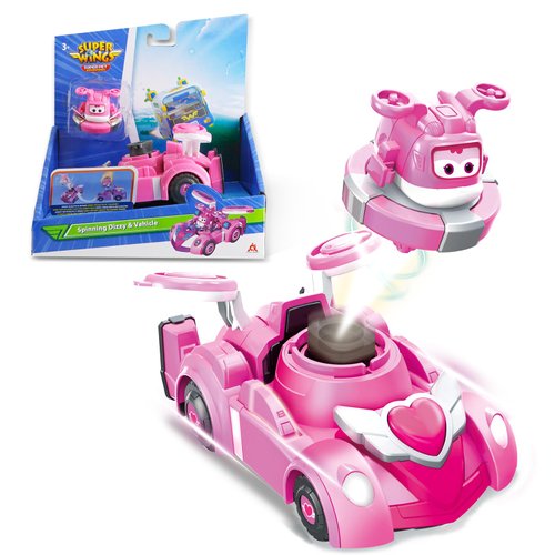 Super Wings Race Car Toys, 5 in Dizzy Spinning Tops and Race Car Toys for Kids, 2-in-1 Mode Vehicle Toys Cars for 3 4 5 6 7 8 Year Old Boys