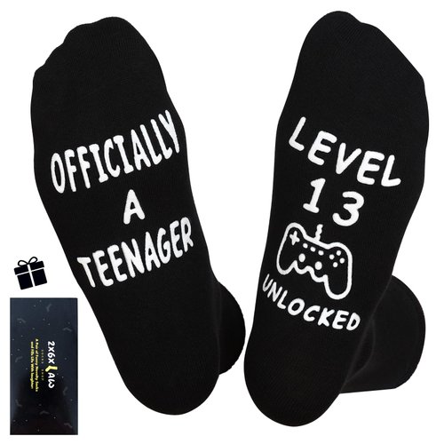 ZXGXLAW Birthday Gifts for 13th Boys Girls Son Daughter Him Kids,13 Year Old Teenage Gamer Christmas Crew Funny Gaming Socks