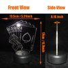 HIPIYA Poker Dice Night Light LED 3D Illusion USB Playing Card Remote Control Lamp Festival Present Birthday Gift for Boy Men Fan Player Kid Party Bedroom Gambling Club Room Decor (Poker)