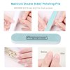 Pingispower Nail Files and Buffers, 16PCS Professional Nail File & Nail Buffer Block for Natural & Acrylic Nails, 100/180 & 600/3000 Grit Nail Filer, Dual Sided Washable Reusable Nail Care Tool Set