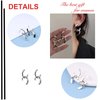 YienDoo Punk Long Tassel Drop Dangle Earrings Vintage Silver C Shaped Bar Cross Drop Earrings Studs Rock Statement Geometric Cross Earrings Prom Tassel Earrings Jewelry for Women