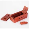 Bits and Pieces - Secret Money Box IV Red Brainteaser - Wooden Puzzle Gift Box - Secret Compartment Brain Game