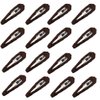 Women 2" Ribbon Wrapped Snap Clips, Barrettes (50pc 2"- Brown)