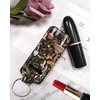 KLLRO RUO Chapstick Holder Keychain Fashion Lipstick Sleeve Lip Balm Portable Pocket Lip Gloss Tube Holder Clip-on Makeup Travel Accessories - Forest Mushroom