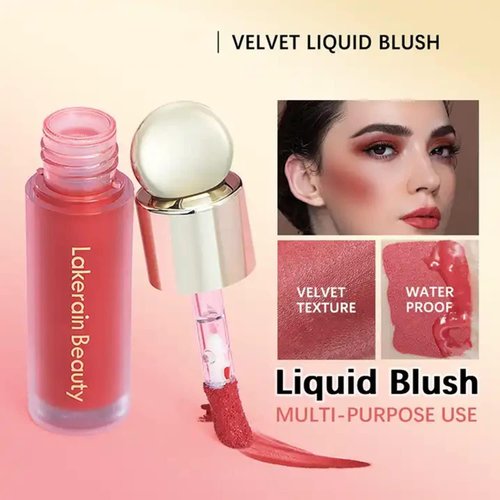 Liquid Blush Makeup, Soft Cream Liquid Blush Makeup Wand,Matte Creamy Blush for Cheeks,Cream Liquid Blush, Natural-looking, Smudge Proof, Long Lasting, Blendable Blush Stick Cosmetics (04#)