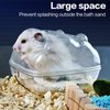 lazYYzal Hamster Bathtub,Hamster Bathroom,Small Animal Habitat Décor,Sand Bath Container Transparent Beds,Hamster Bed,Ice Bathtub,Sleep Pad Nest,Sand Bath Box for Cage Accessories（M）