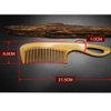 Hair Comb - No Static Detangling Comb by Aguder - Fine Tooth Green Sandalwood Hook Combs