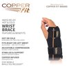 Copper Fit Unisex Adult Fingerless Rapid Relief Adjustable Wrist Wrap with Ice Pack or Heat Therapy, Black, Adjustable