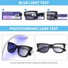 JM 2 Pack Photochromic Bifocal Reading Sunglasses for Women, Cat Eye Blue Light Glasses, Black & Tortoise +4.0