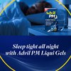 Advil PM Liqui-Gels Pain Reliever and Nighttime Sleep Aid, Pain Medicine with Ibuprofen for Pain Relief and Diphenhydramine HCL for a Sleep Aid - 80 Liquid Filled Capsules - Back to College