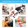 Cat Toys Automatic Flopping Fish with Catnip, 2 Pack Interactive Cat Toy for Indoor Cats, 11" Electric Moving Pet Kicker Exercise Toy, Wiggle SilverVine Floppy Fish for Small Dogs, Kitten