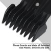 8 Pack Clipper Guards for Wahl Detailer & Andis T Outliner & BaByliss PRO, 1/32" to 11/4" Universal Hair Clipper Guards Set, Snap-on Blade Attachment Combs with Springs for Most Hair Clippers, Black