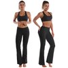 BUBBLELIME 29"/31"/33"/35" 4 Styles Women's Bootcut Yoga Pants Tummy Control - Back Pockets_Black M_35" Inseam