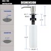 Sink Soap Dispenser Brushed Nickel, Soap Dispenser for Kitchen Sink Stainless Steel Refill from The Top Built in Sink Soap Dispenser with 13 OZ Soap Bottle