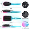 2Pcs Paddle Hair Brush, Wet & Dry Detangling Paddle Brush Set for Women Men, Straight and Smooth Soft Touch (Gradient Blue Red)