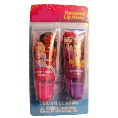 Flavored Lip Gloss Set for Girls, 2 x 0.15 fl oz, Berry and Strawberry