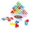 FAVANTIME 32pcs Attack Stack Game Tetra Balance Tower Stacking Blocks Board Games for 1-4 Players Family Games for Kids, Adults, Party, Travel Team Building Blocks Toys