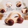 Promise Babe 2pc Wooden Rattle Organic Wooden Cars Push Car Toys Montessori Educational Natural Wood Toys Inspired Baby Newborn Perfect Shower Gift