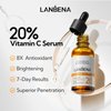 20% Vitamin C Serum For Face, 30 ML/ 1 Fl, Brightening Skin, Dark Spot Remover, Reduce Wrinkle, Anti Aging Glowing Serum, Facial Moisturizer with Niacinamide, Vitamin E, Hyaluronic Acid