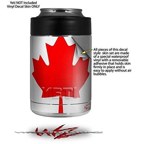 Canadian Canada Flag - Decal Style Skin Wrap fits Yeti Rambler Colster and RTIC Can (Cooler NOT Included)
