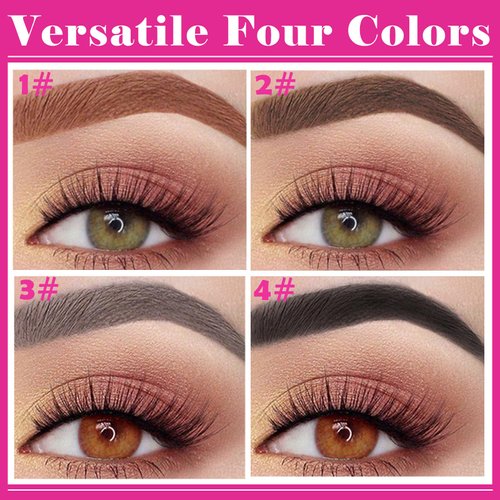 Eyebrow Pencil with 4 Micro-Fork Tip Precision Application Waterproof Smudge-Proof 24H Long-Lasting & Easy Glam Look Eyebrow Pen - 2# Dark Brown (A Trendy Shade)