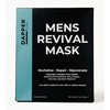 Mens Revival Mask| 2pc Hydrating Hydrogel Mens Face Mask with Hydrolyzed Marine Collagen, Vitamin E, Hyaluronic Acid, Aloe| Oversized, Beard Friendly& Skin Firming Face Mask for Men/Collagen Face Mask