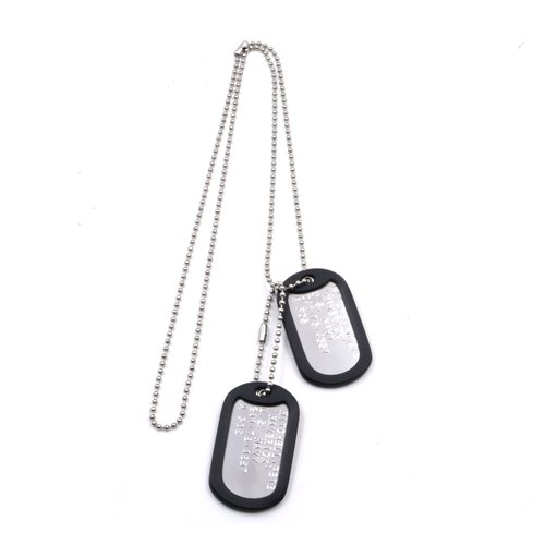 MAVERICK Top Gun Stainless Steel Military Dog Tag Set Halloween Costume Prop