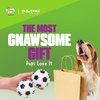 Gnawsome 3.5” Squeaker Soccer Ball Dog Toy - Medium, Promotes Dental and Gum Health for Your Pet, Colors Will Vary, All Breed Sizes
