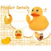 DS. DISTINCTIVE STYLE Middle Finger Rubber Ducks 4 Pieces Yellow Rubber Duck 2.16 Inch Funny Car Ornaments Duck for Car Dashboard Decoration, Computer Monitor Decor